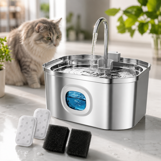 Feluuna™️ Stainless Steel Cat Water Fountain | 3.2L